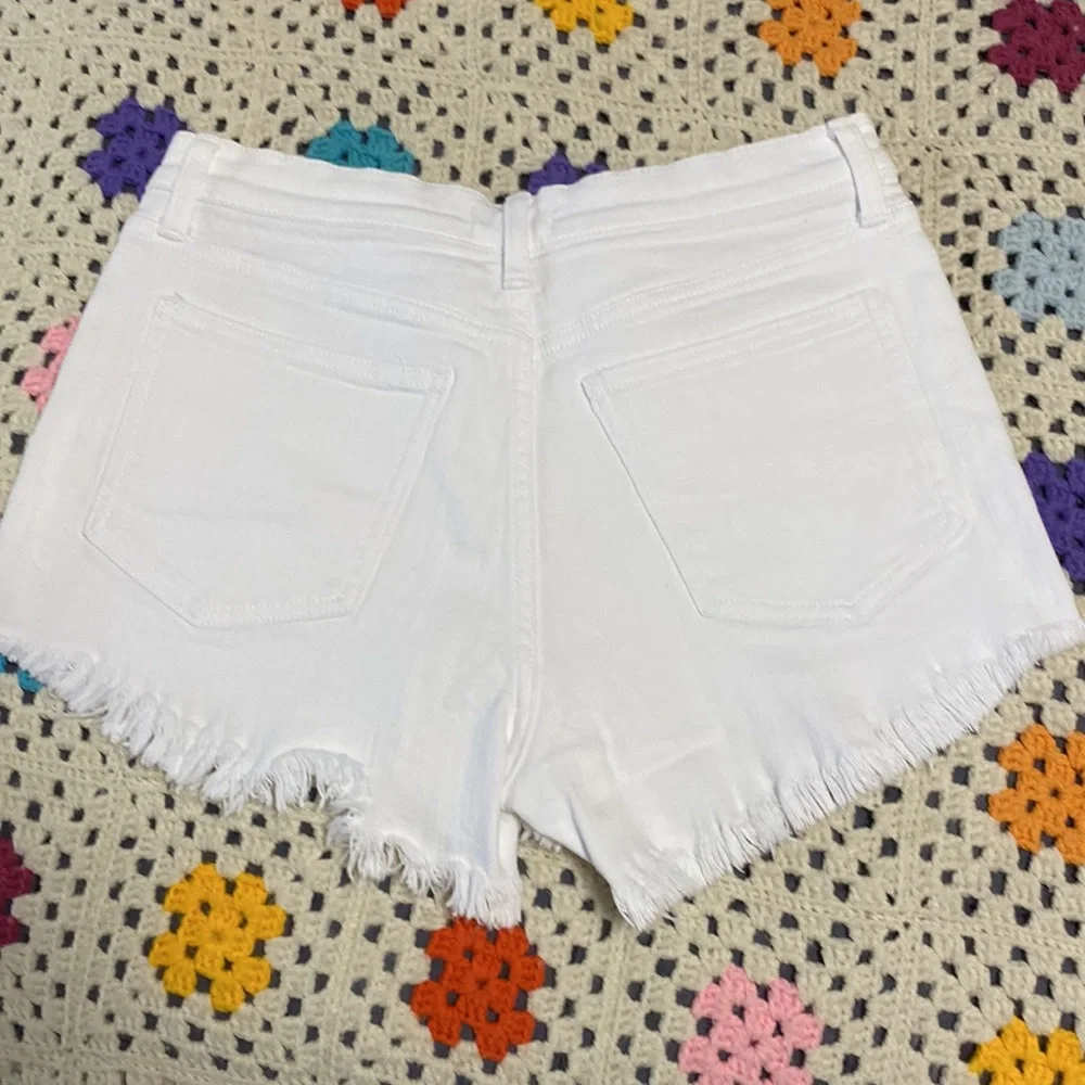Pistola white denim frayed shorts - Picture 2 of 7